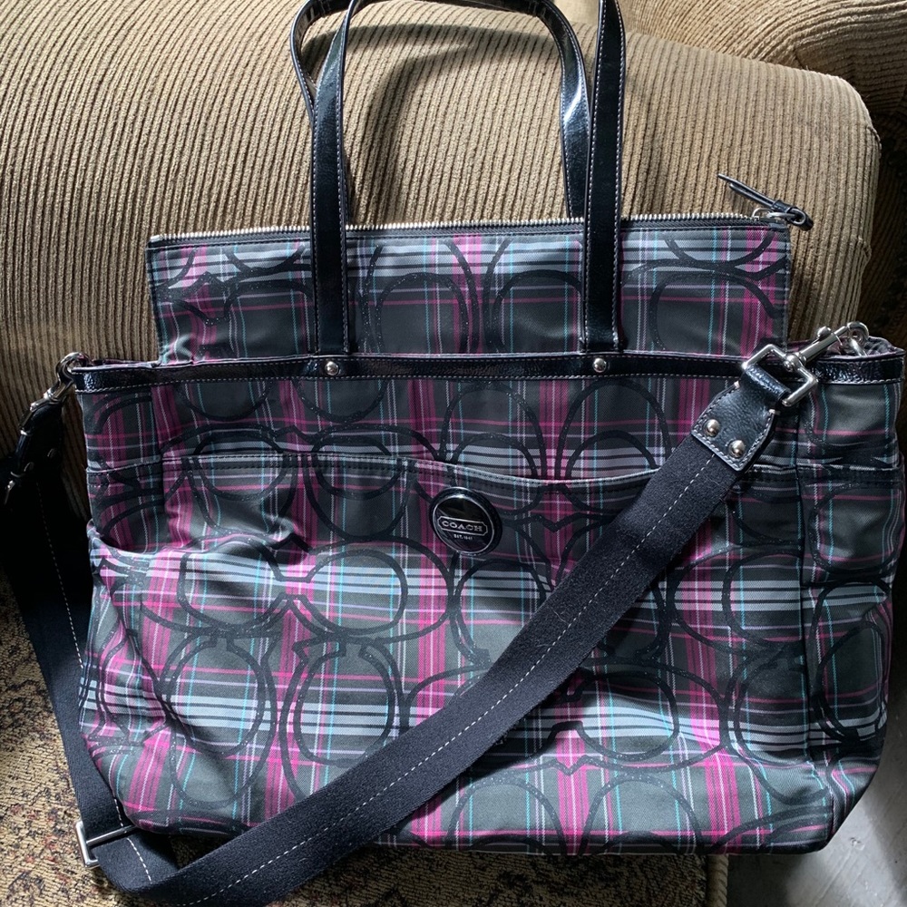 Signature C Coach diaper bag